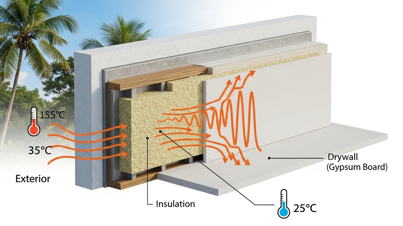 Conforto Térmico no Calor de Manaus: O Papel do Gesso Acartonado no Isolamento